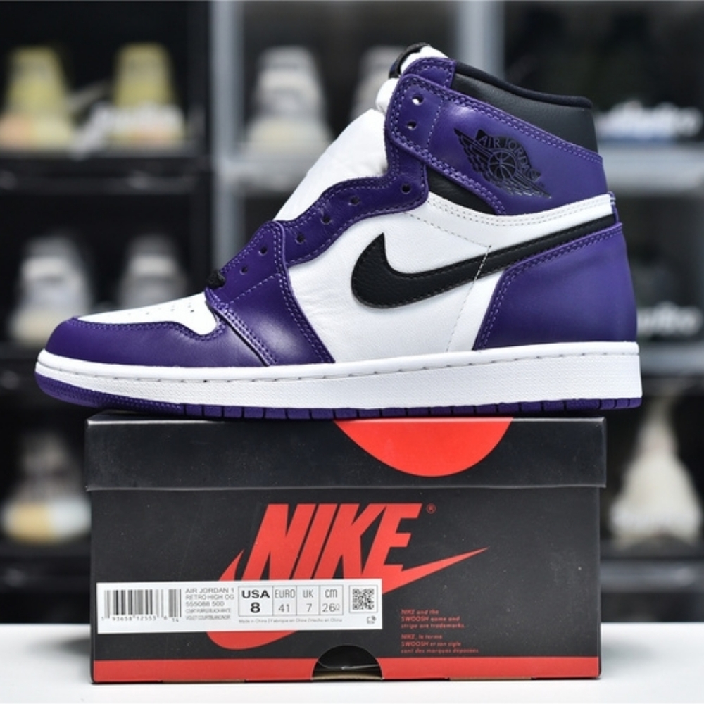 Air Jordan 1 AJ1 White Purple - Picture 5 of 9
